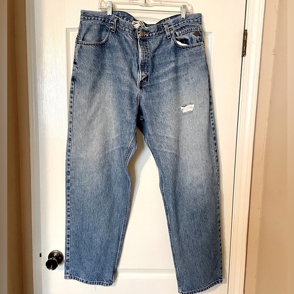 Harley-Davidson Other - Harley Davidson Jeans Blue Straight Biker Medium Wash Size 42x32 Denim Moto